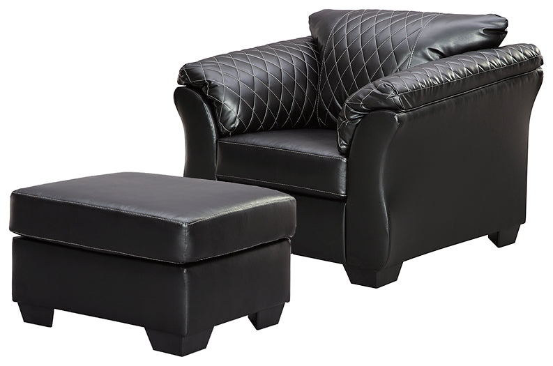 Betrillo Signature Design 2-Piece Chair & Ottoman Set
