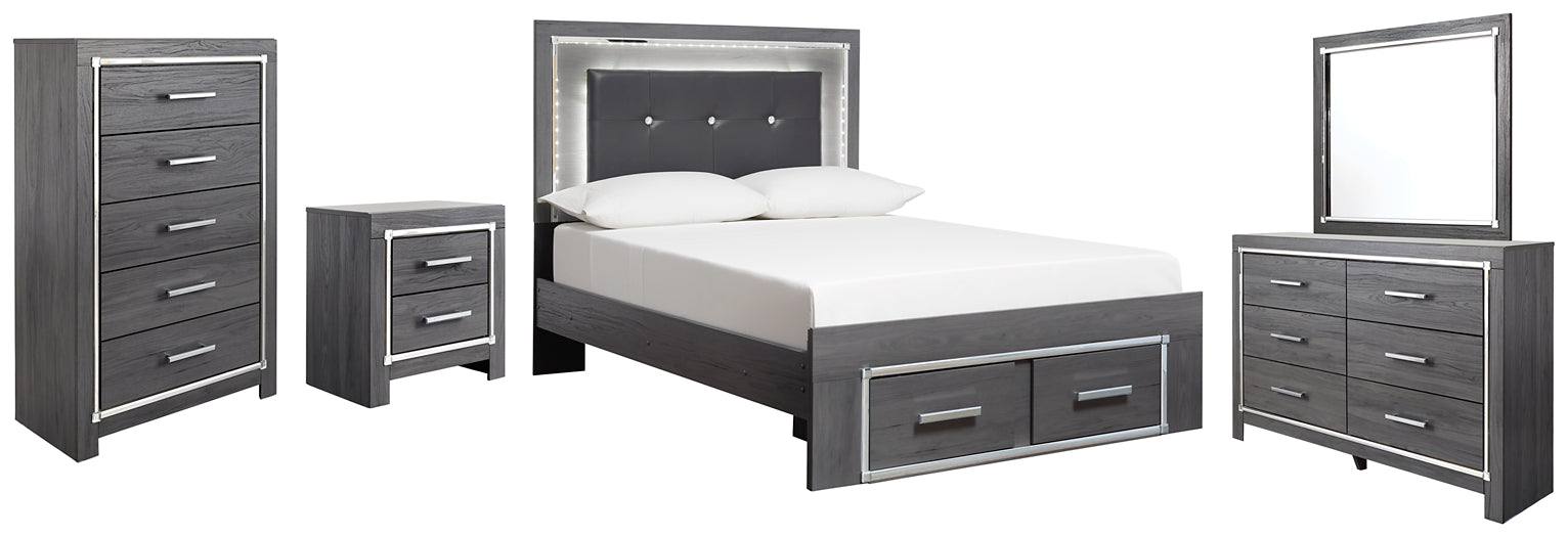 Lodanna Signature Design 7-Piece Bedroom Set with 2 Storage Drawers