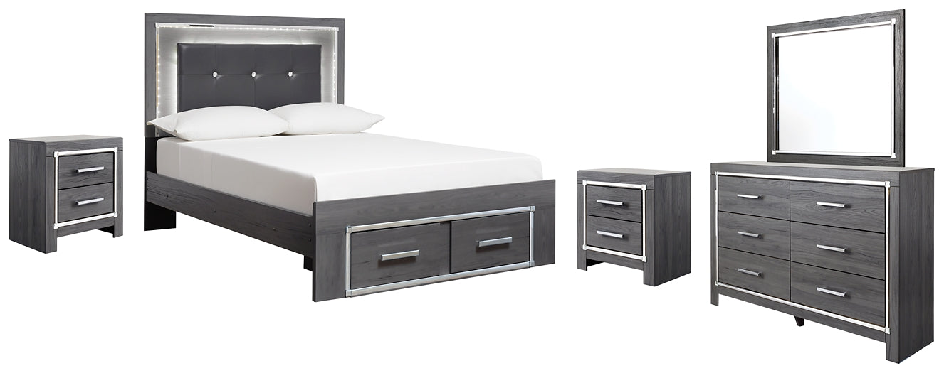 Lodanna Signature Design 7-Piece Bedroom Set with Storage Drawers