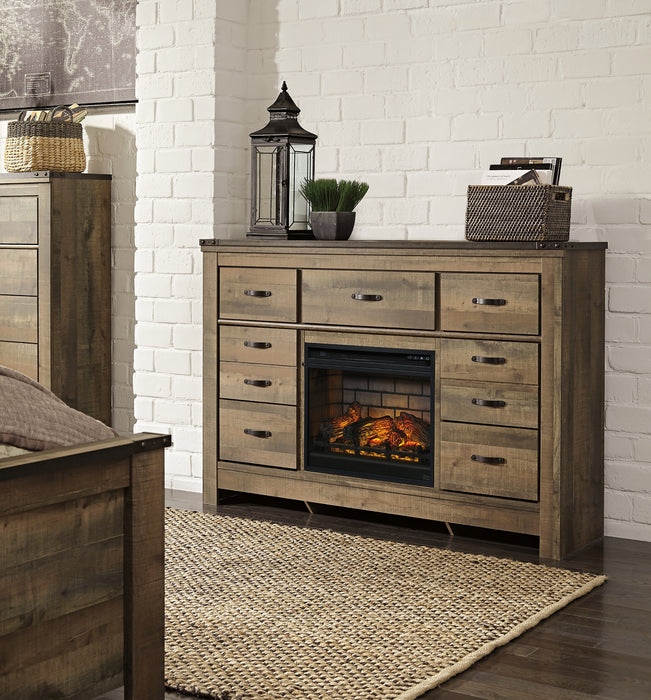 Trinell Signature Design by Ashley Dresser with Electric Fireplace