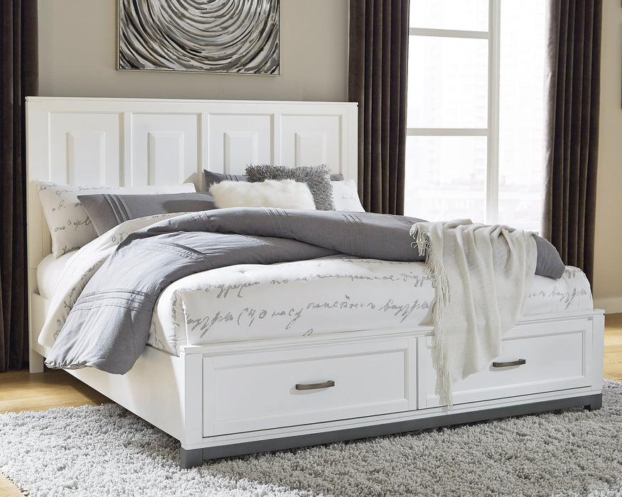 Brynburg Benchcraft King Panel Bed with 2 Storage Drawers