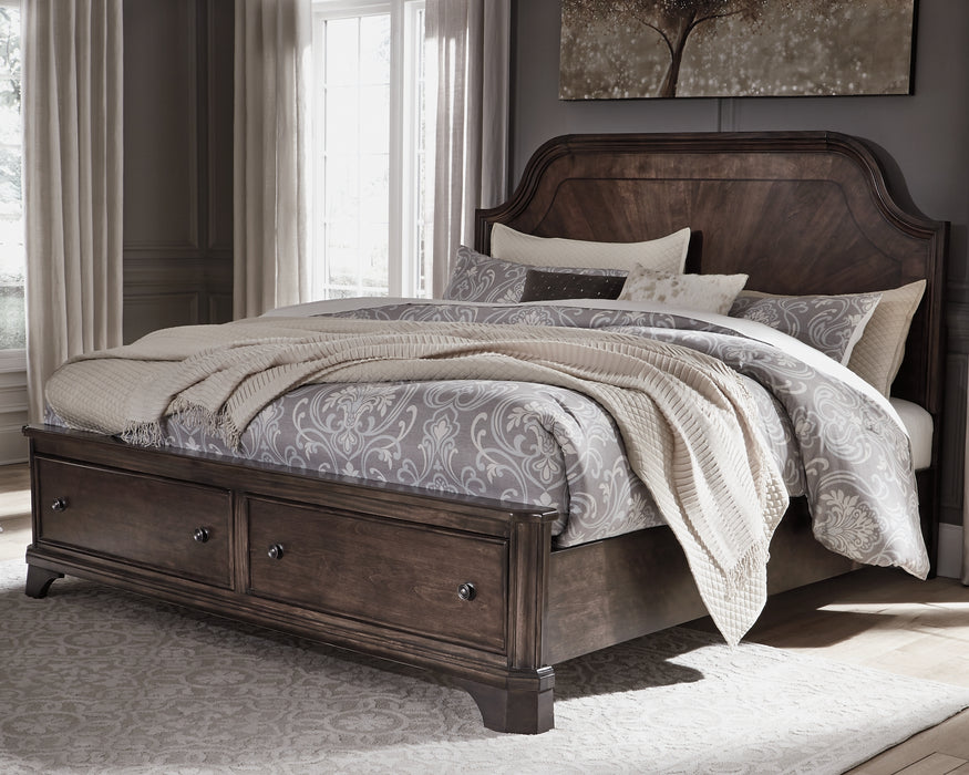 Adinton Signature Design by Ashley Bed with 2 Storage Drawers