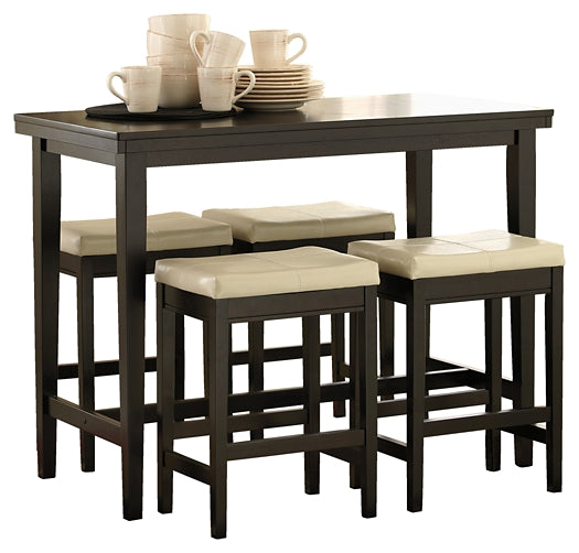Kimonte Signature Design Counter Height 5-Piece Dining Room Set