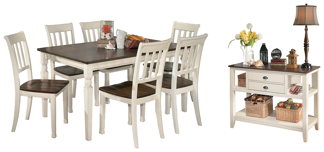 Whitesburg Signature Design 8-Piece Dining Room Package