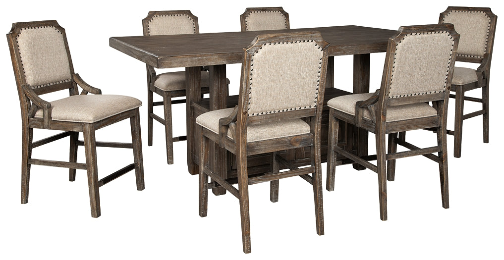 Wyndahl Signature Design 7-Piece Counter Height Dining Room Package