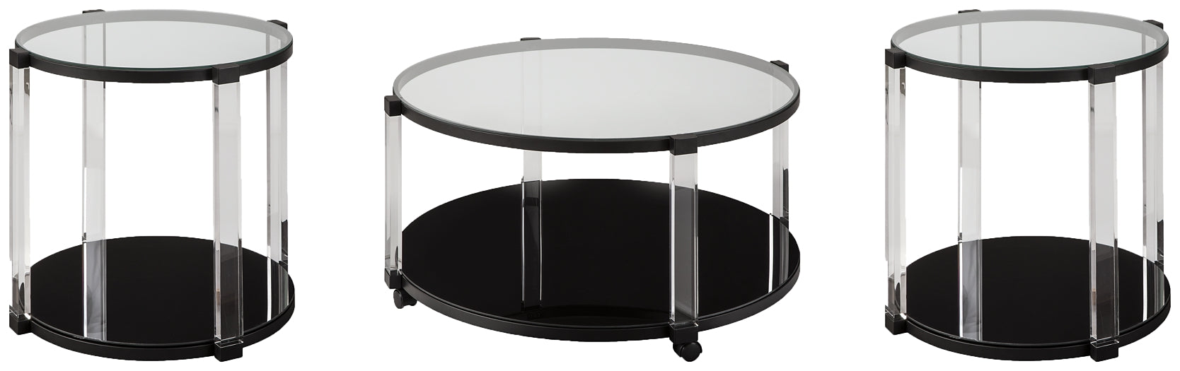 Delsiny Signature Design 3-Piece Occasional Table Package